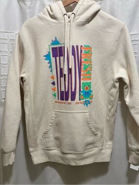 Teddy Fresh Cream Hoodie with Multicolor Graphic Size S